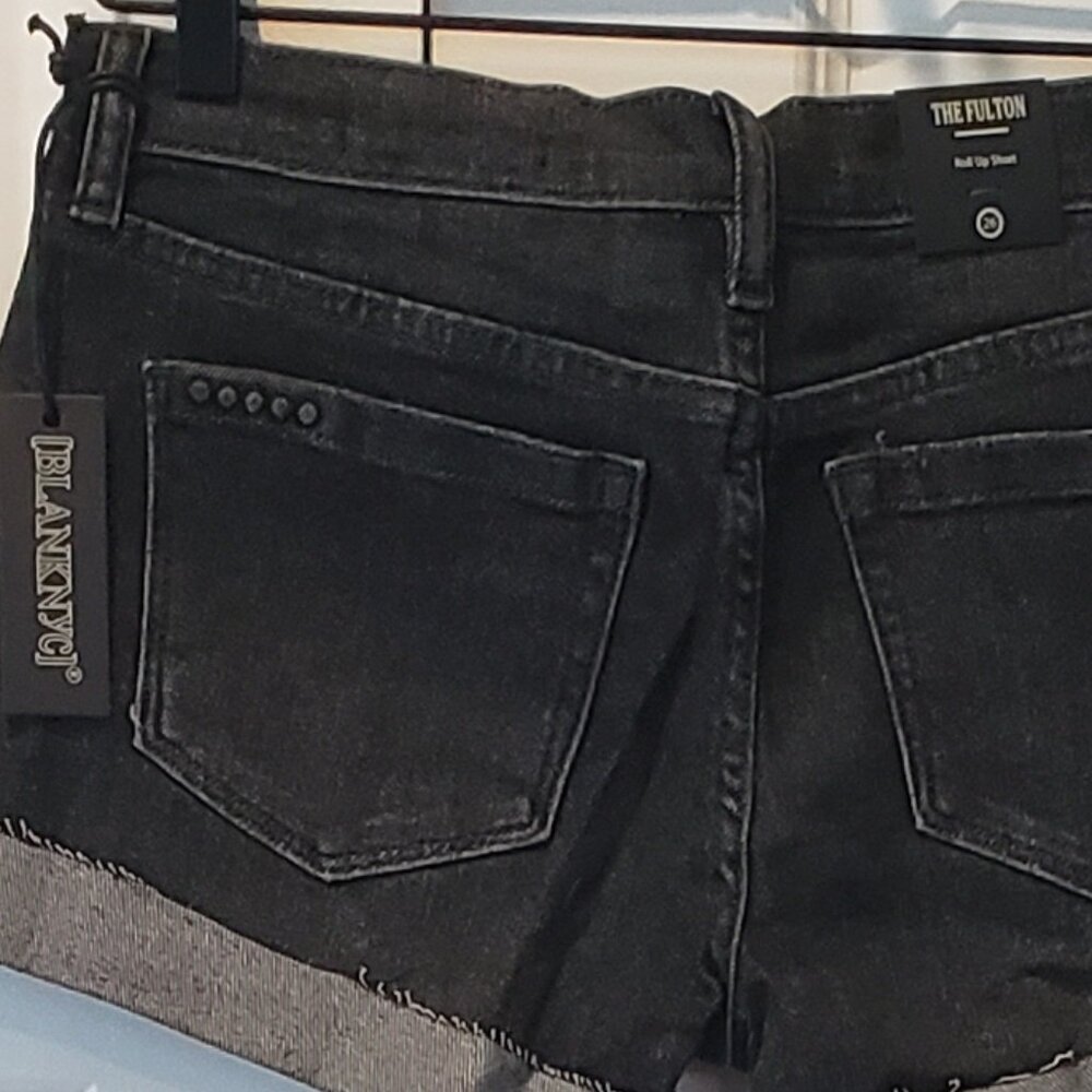 NWT: Blank NYC The Fulton Roll Up Denim Shorts Size 26, 27, 29 - Picture 6 of 6